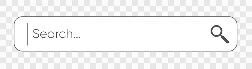 Search bar for browser and web site. Search windows set isolated on gray. Vector Stock Illustration