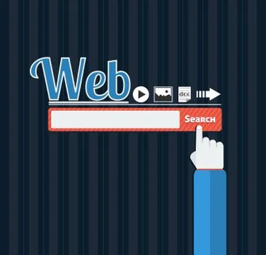 Search bar browser in flat Stock-Illustration