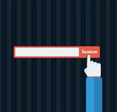 Search bar browser in flat Stock-Illustration