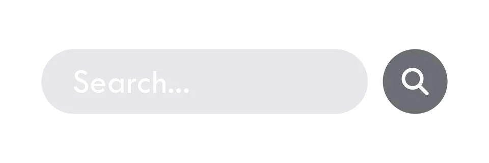 Search bar button web element flat vector illustration Stock Illustration