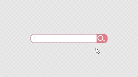 Search Bar Click Animation with Mouse Cursor on Transparent Background Stock-Footage 343962783