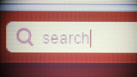 Search bar on computer screen close up Video stock 111665294