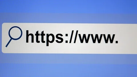 Search bar on a computer screen Vidéo 124845438