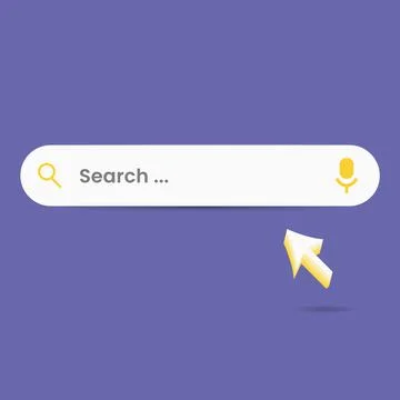 Search bar design element Stock Illustration
