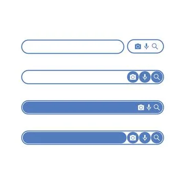 Search bar design element. Search bar for website and user interface, mobile 스톡 일러스트