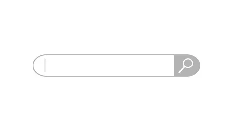 Search bar element design, search box on white background, 3d render. Ing Stock Footage 122333449