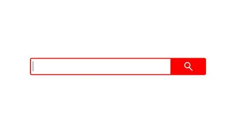 Search bar  element design, search box on white background, 3d render Stock Illustration