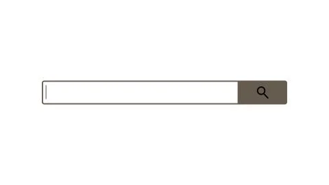 Search bar element design, search box on white background, 3d render 스톡 일러스트