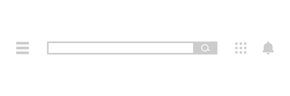 Search bar element for popular web browser. Search bar boxes for UI interface Stock Illustration