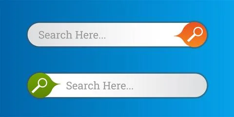Search bar field. Vector interface element with search button. Flat vector Stock Illustration