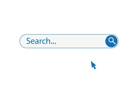 Search bar, flat web design element Stock Illustration