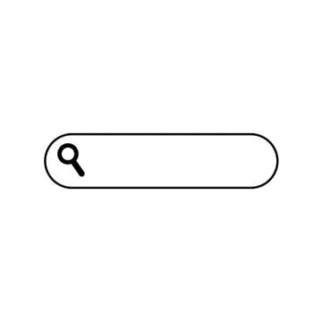 Search bar graphic design element. Vector line illustration. Isolated ui temp Stock Illustration