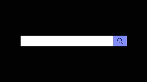 Search bar icon animation isolated on a black background Stock Footage 143004181