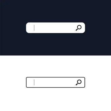 A search bar with an icon, with a blinking cursor. HTML template element. User Ilustración de archivo
