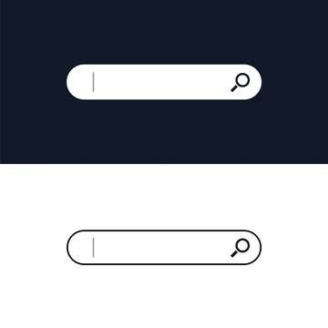 A search bar with an icon, with a blinking cursor. HTML template element. User Stock Illustration