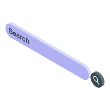 Search bar icon button showing internet browsing and website navigation Stock Illustration