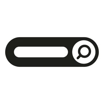 Search bar icon representing web query concept Stock Illustration