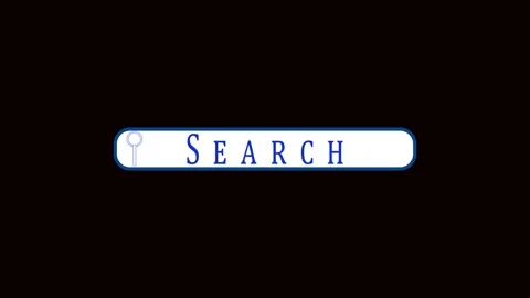 Search bar interface animation blue white digital magnifying glass website .. Stock Footage 321444389