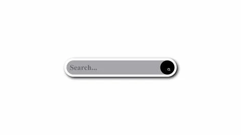 Search bar interface on a clean white abstract background. Illustrazione stock