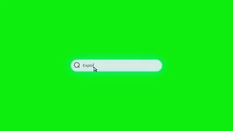 Search bar interface element with mouse cursor arrow and letter q inside a .. Stock Footage 341179893