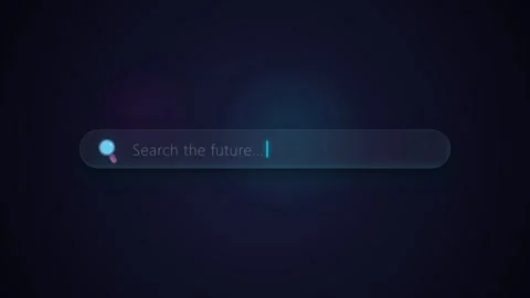 Search bar interface glowing on dark background Vídeos de archivo 345255272