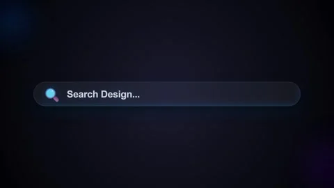 Search bar interface with glowing glassmorphism design Stock Footage 345253795