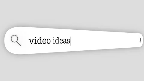 Search Bar Internet browser Animation with typing of the "video ideas" word Vídeo Stock 333048116
