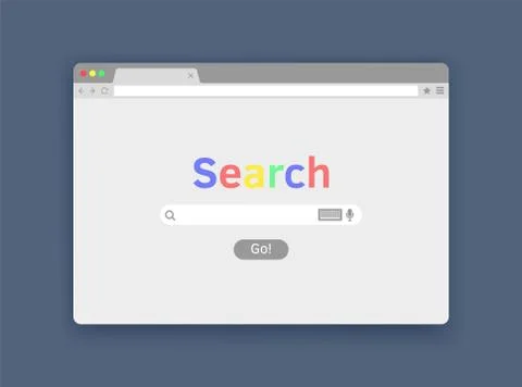 Search bar. Internet web page. Vector browser. Illustrazione stock