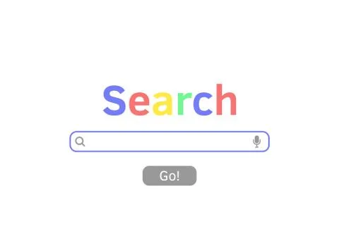 Search bar. Internet web page. Vector browser. Flat window page. Stock Illustration
