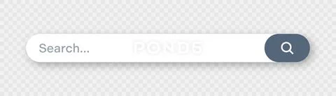 Search bar with round corners. Internet browser engine with search box ...