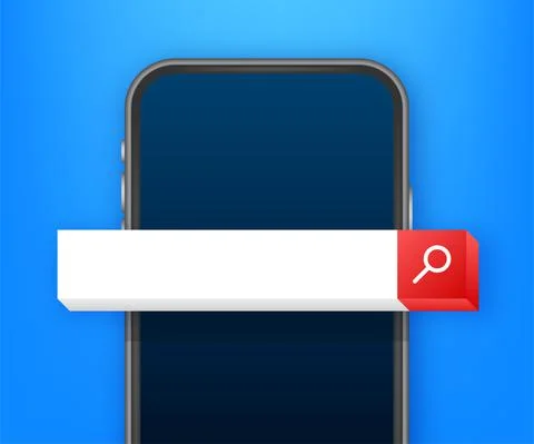 Search bar on screen vector element design, set of search boxes ui template Stock Illustration