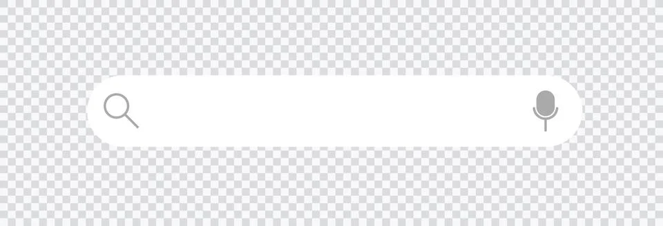 Search bar, search boxes with shadow on transparent background - stock vector. Stock Illustration