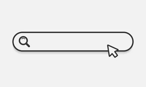 Search bar, search boxes with shadow on white background - stock vector. Stock Illustration