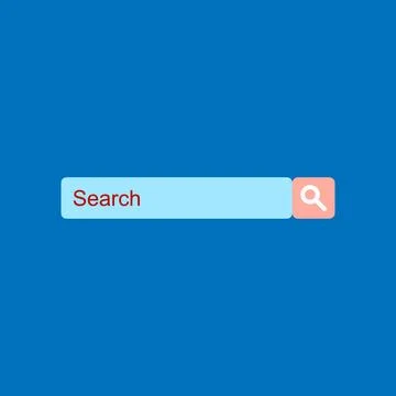 Search bar, search engine illustration. Flat design of web page Stock Illustration