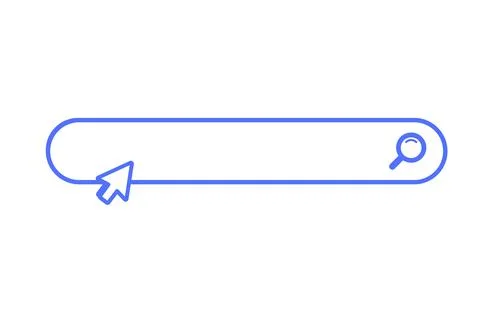 Search bar template for website. Navigation search for web browser Stock Illustration