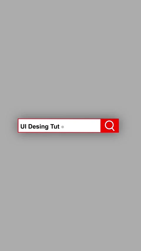 Search bar with UI Design text and magnifying glass icon on gray background.. Stock Footage 337459671