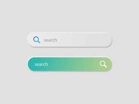 Search bar UI template element set in flat style design with modern interface Stock Illustration