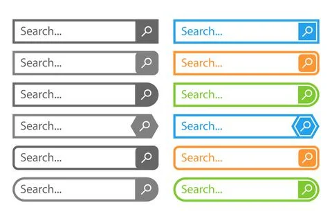 Search bar vector design element, in flat style Stock Illustration