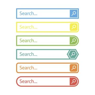 Search bar vector design element, in flat style Stock Illustration