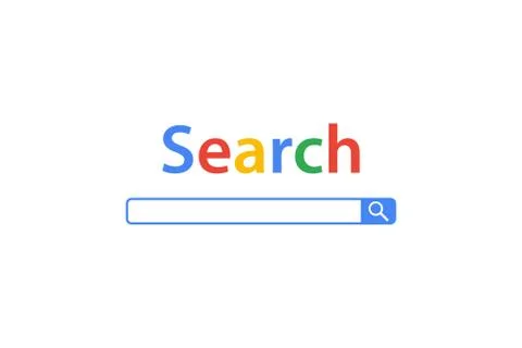 Search bar vector element design of search boxes ui template isolated on whit Stock Illustration