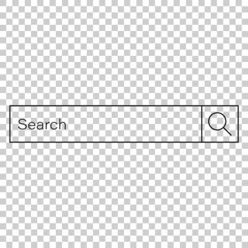 Search bar vector ui element icon in flat style. Search website form illustra 스톡 일러스트