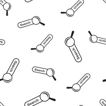 Search bar vector ui icon seamless pattern background. Business concept vecto Stock Illustration