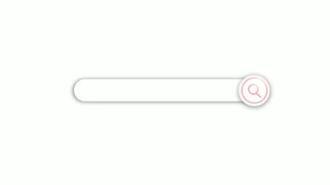 Search bar web button animation. White modern internet search click open close Stock Footage 141131994