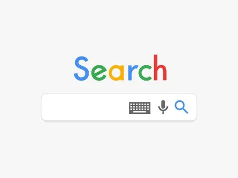 Search bar web page internet browser element vector icons template Stock Illustration