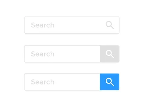 Search bar web page internet browser element vector icons template Stock Illustration