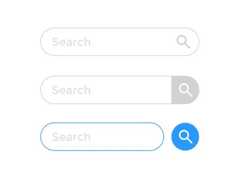 Search bar web page internet browser element vector icons template Stock Illustration