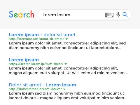 Search bar web page internet browser element vector icons template Stock Illustration