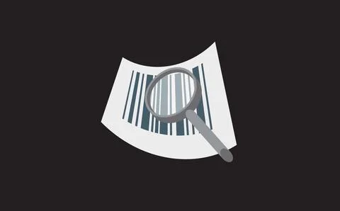 Search Barcode flat icon isolated on white background. Stock Illustration