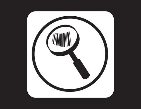 Search barcode flat icon isolated on white background. Stock Illustration