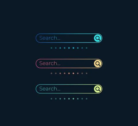 Search bars vector elements for ui, web and apps Stock Illustration